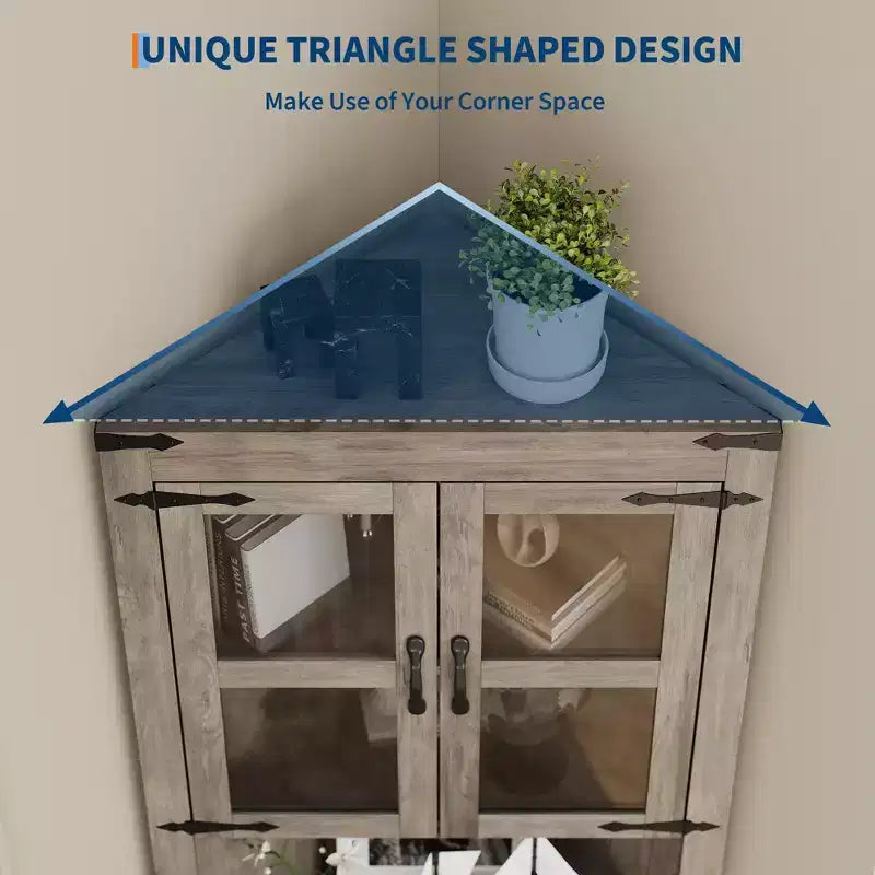 Meuble de rangement d'angle style ferme