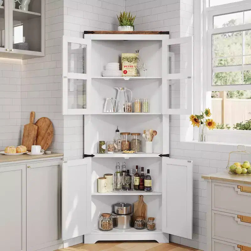 Meuble de rangement d'angle style ferme