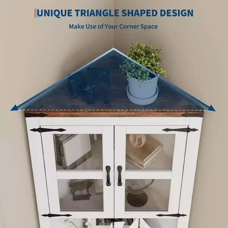 Meuble de rangement d'angle style ferme