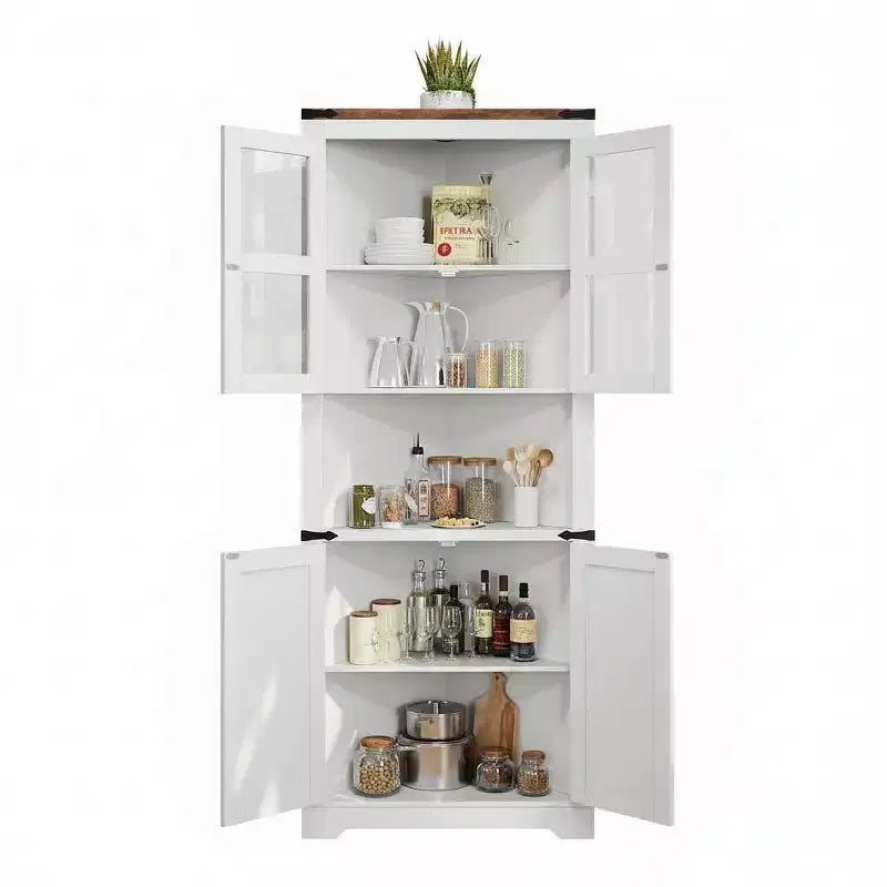 Meuble de rangement d'angle style ferme