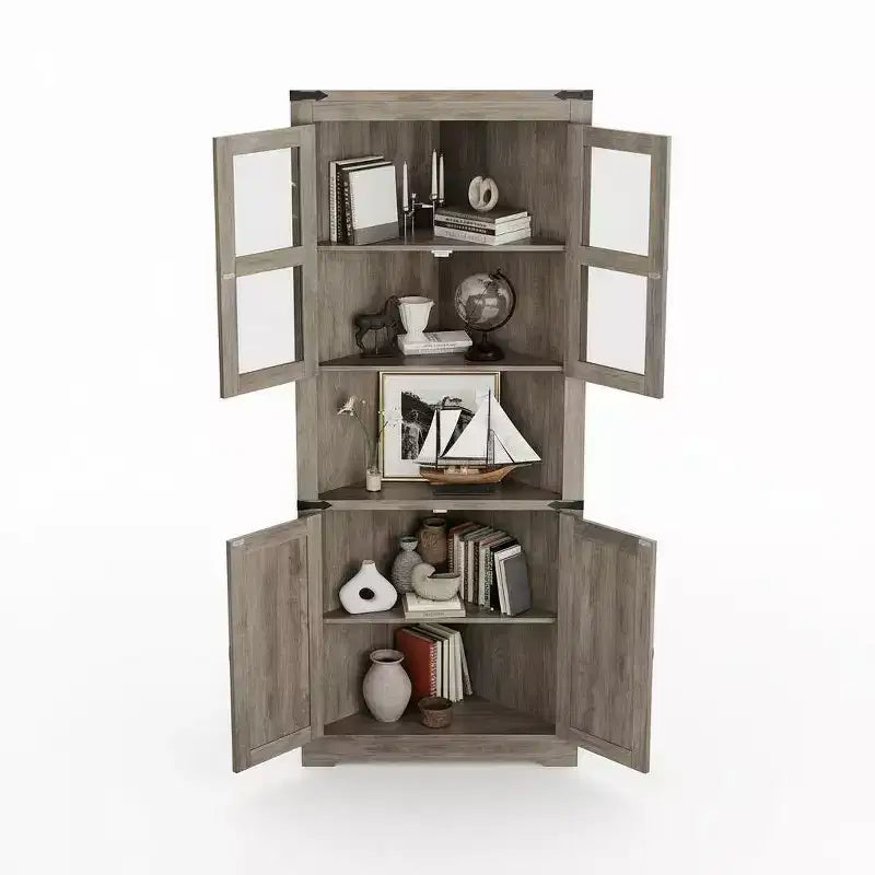 Meuble de rangement d'angle style ferme