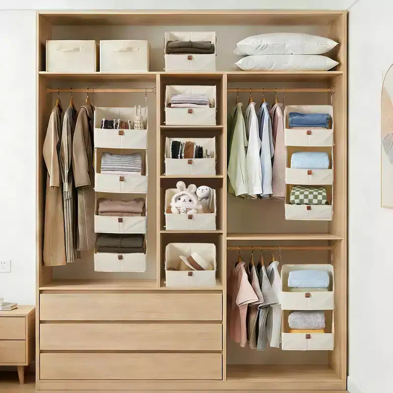 Étagère de rangement suspendue pour garde-robe en tissu non tissé
