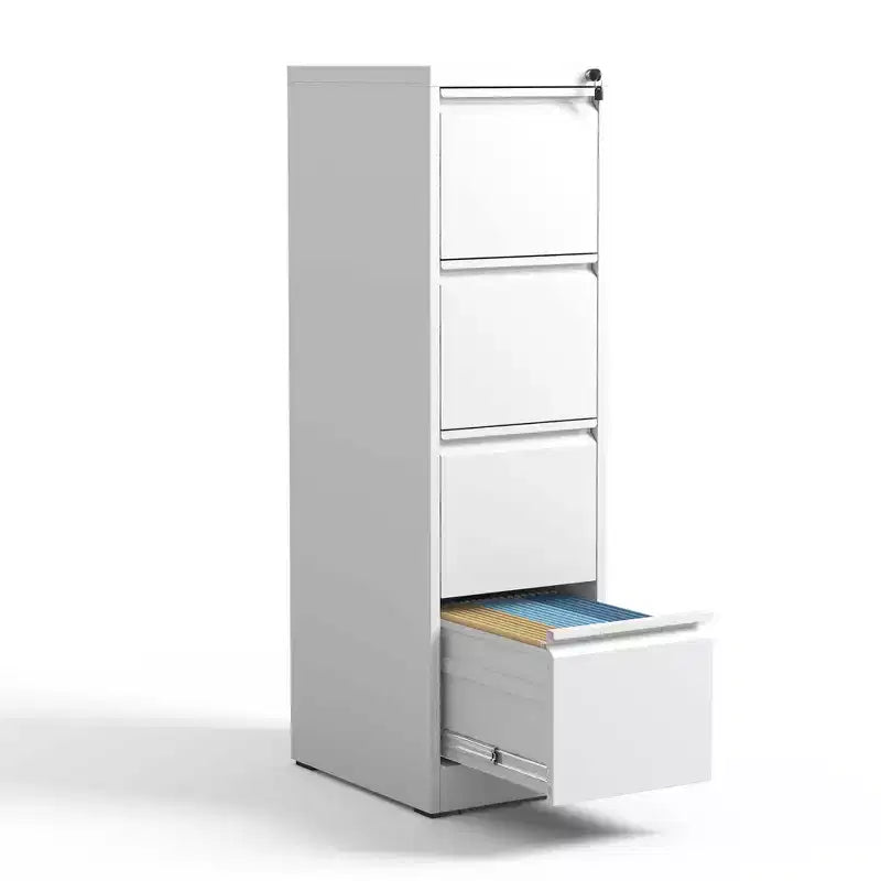 Classeur métallique vertical à quatre tiroirs avec serrure