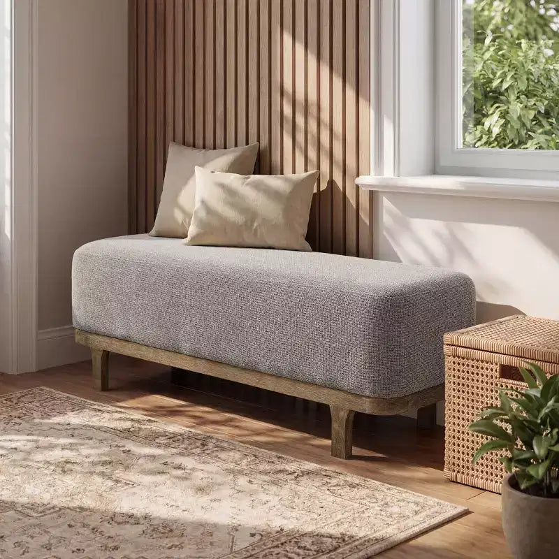 Tabouret moderne en tissu rembourré