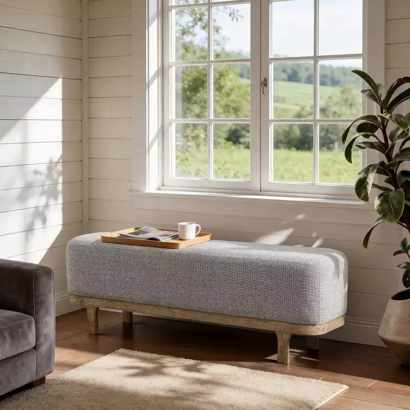 Tabouret moderne en tissu rembourré