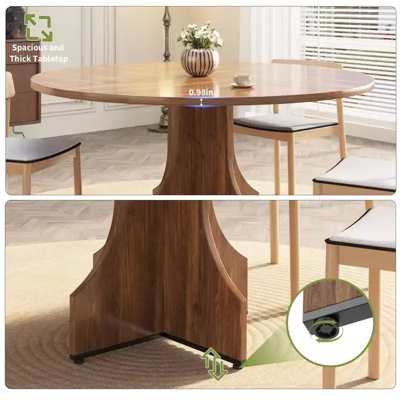 Les tables à manger rondes sont parfaites pour les petits appartements et les coins repas.