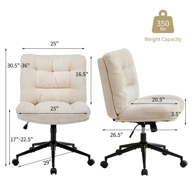 Chaise croisée chenille à roulettes