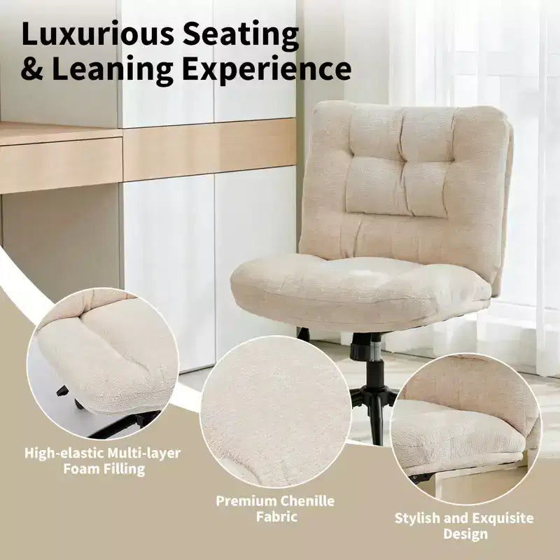 Chaise croisée chenille à roulettes
