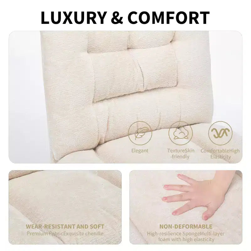 Chaise croisée chenille à roulettes