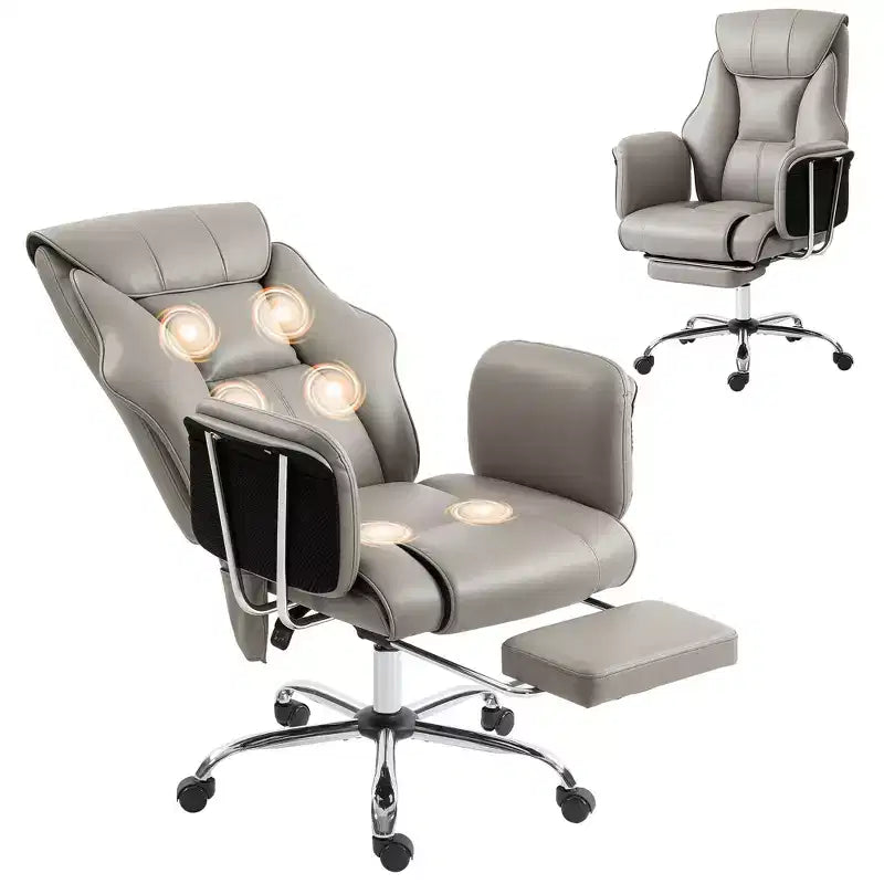Chaise de bureau massante avec roulettes pivotantes