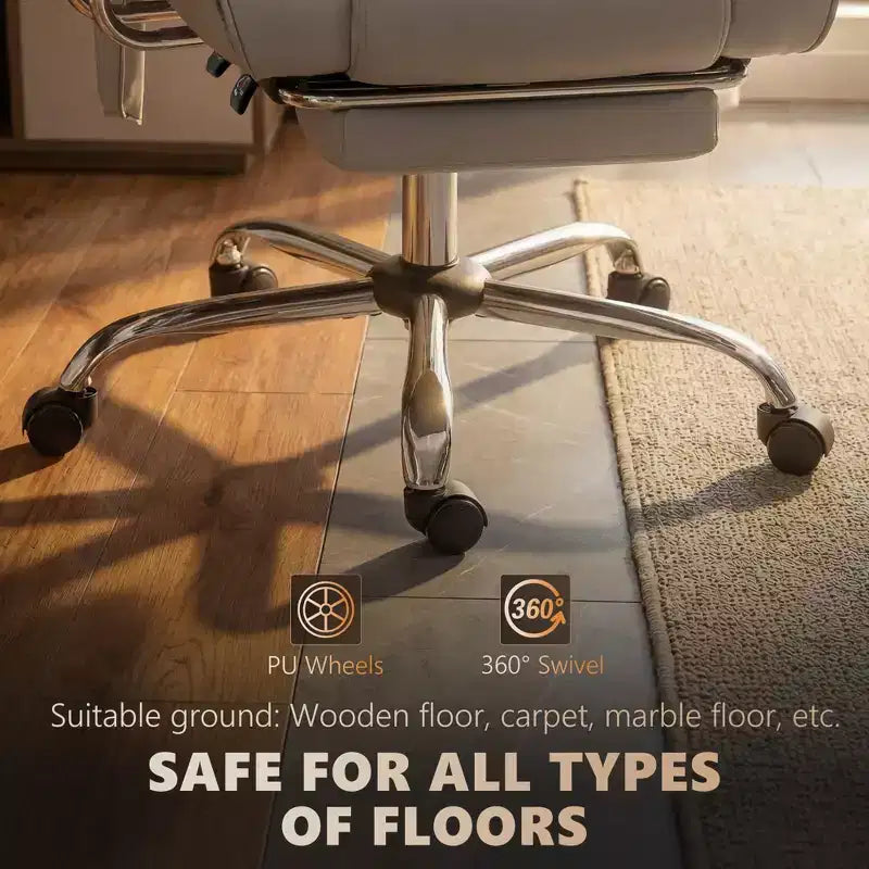 Chaise de bureau massante avec roulettes pivotantes
