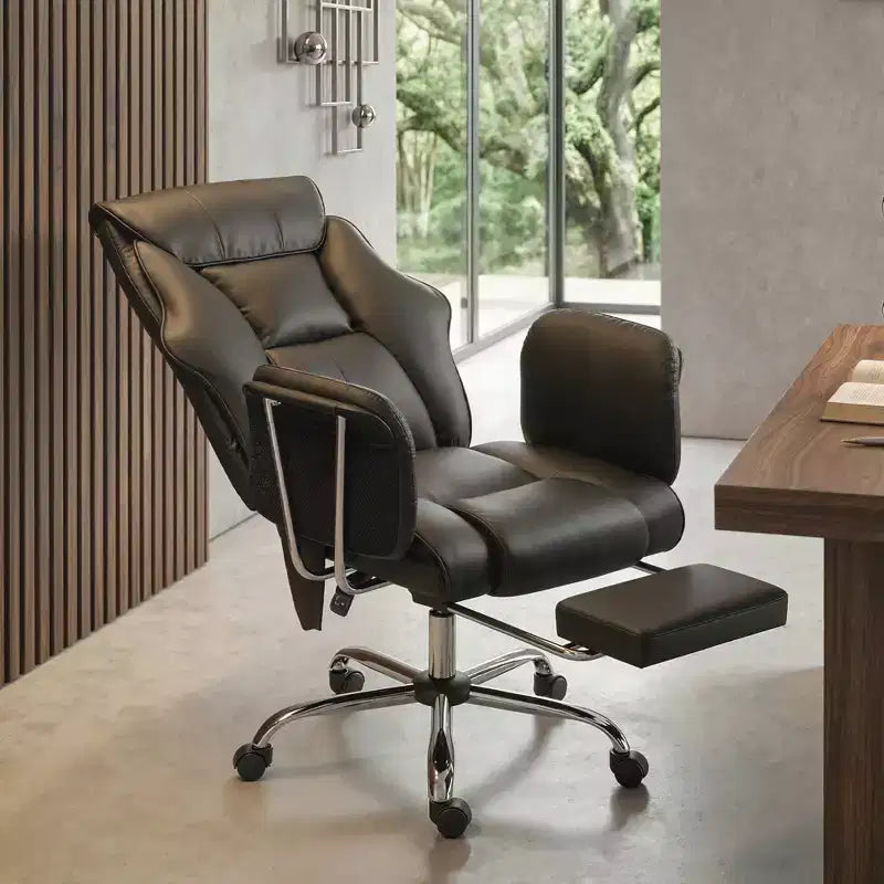 Chaise de bureau massante avec roulettes pivotantes