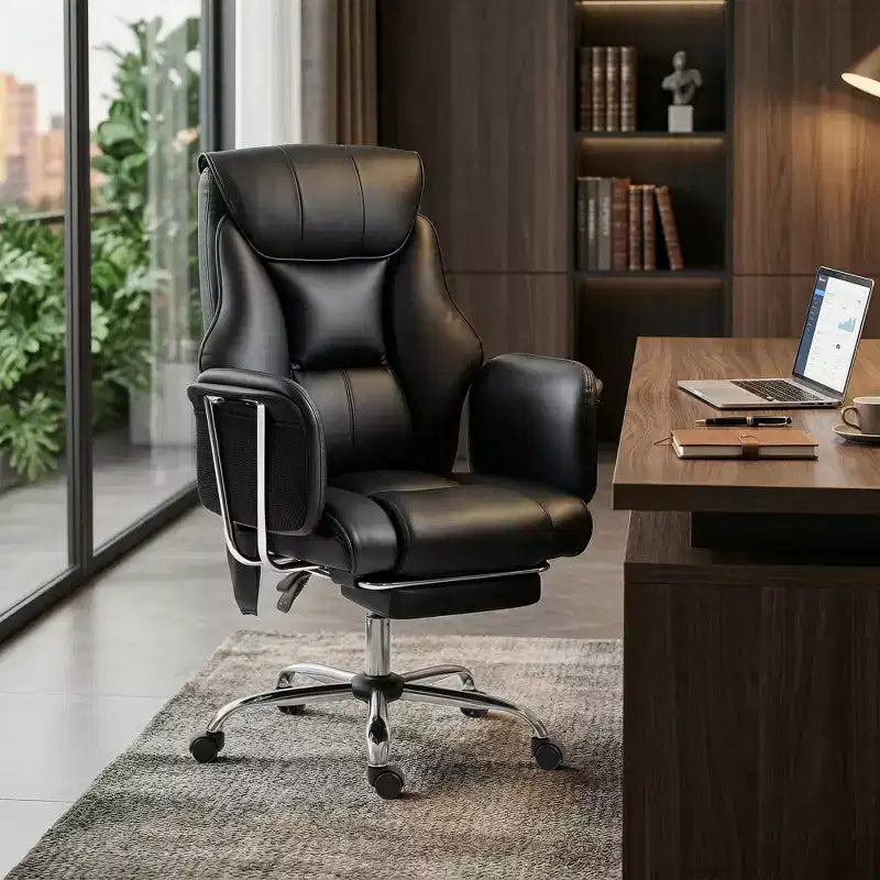 Chaise de bureau massante avec roulettes pivotantes
