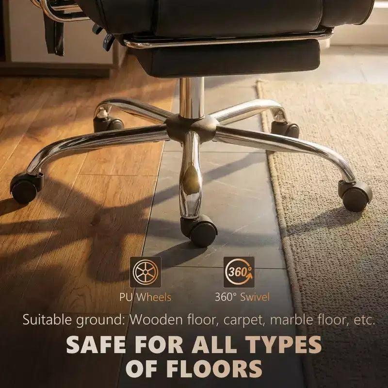 Chaise de bureau massante avec roulettes pivotantes