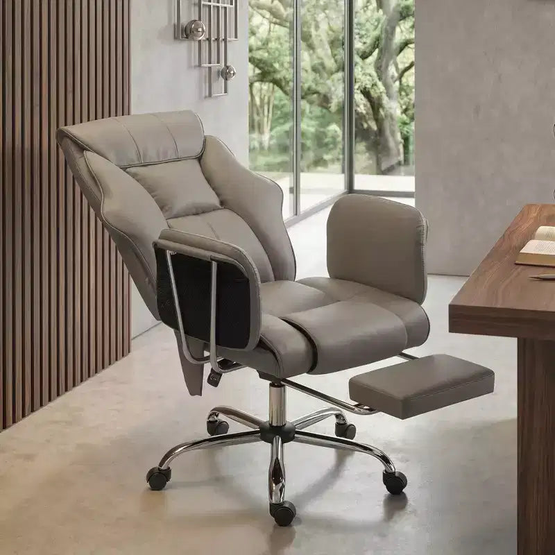 Chaise de bureau massante avec roulettes pivotantes