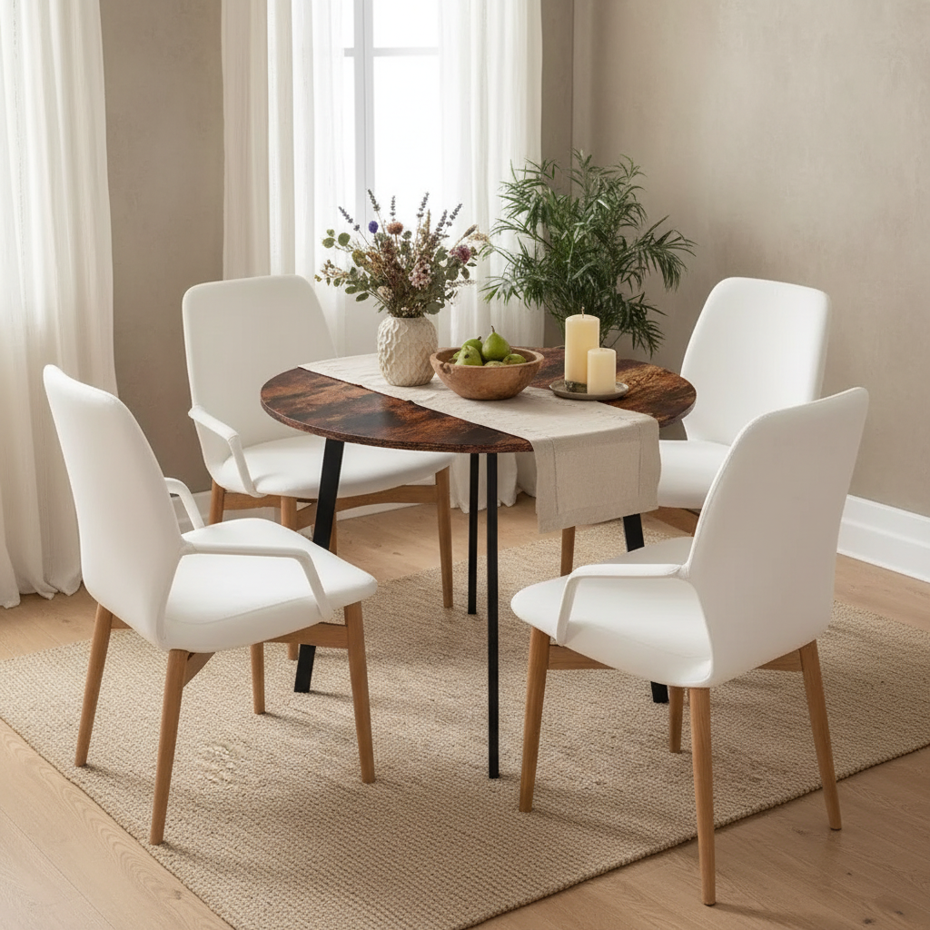Table à manger ronde moderne